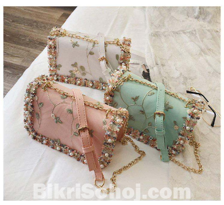 Embroidery Flower Handbag